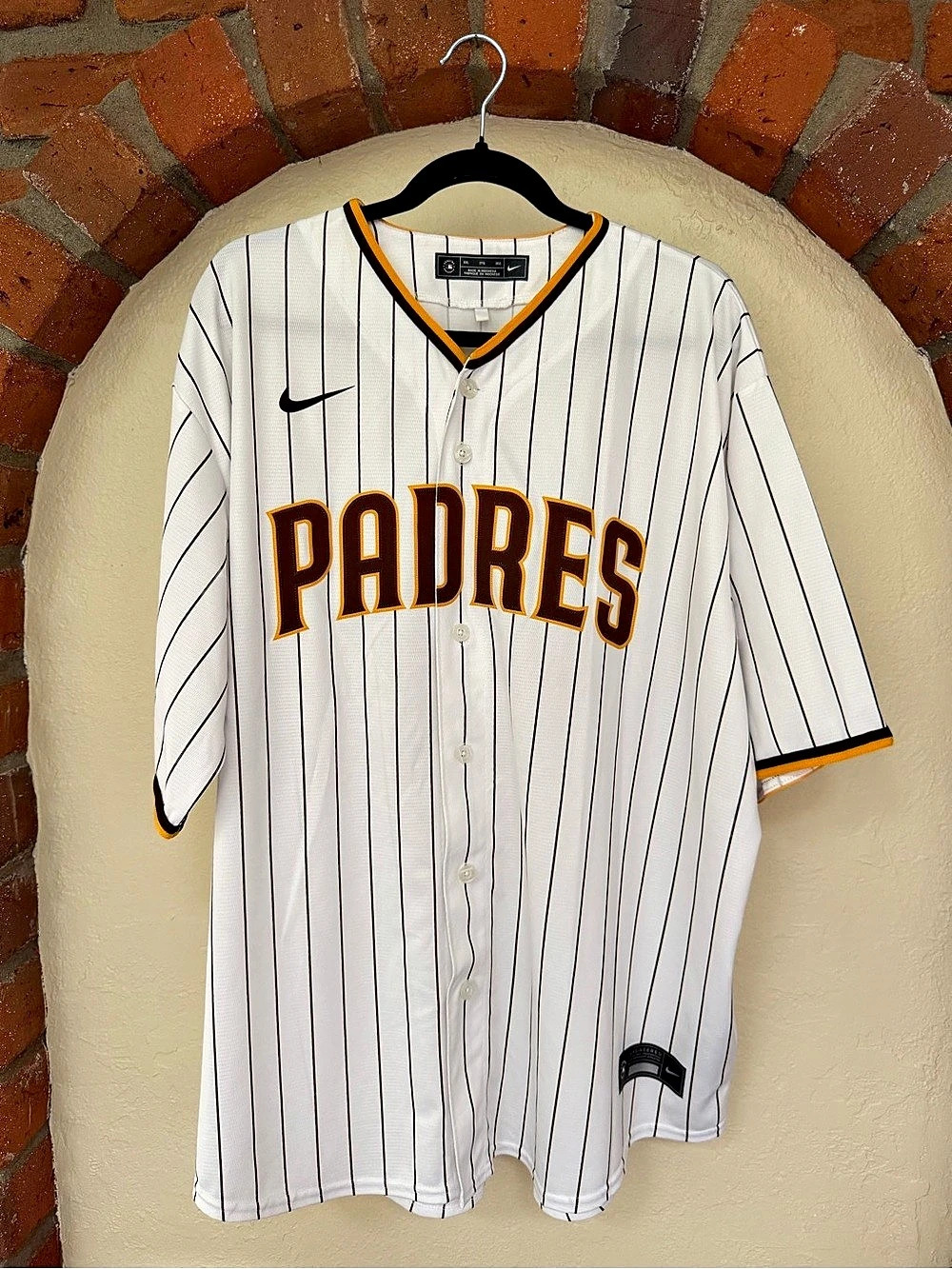 Juan Soto #22 San Diego Padres Nike MLB Jersey Men’s XXL 2XL White Pinstripe